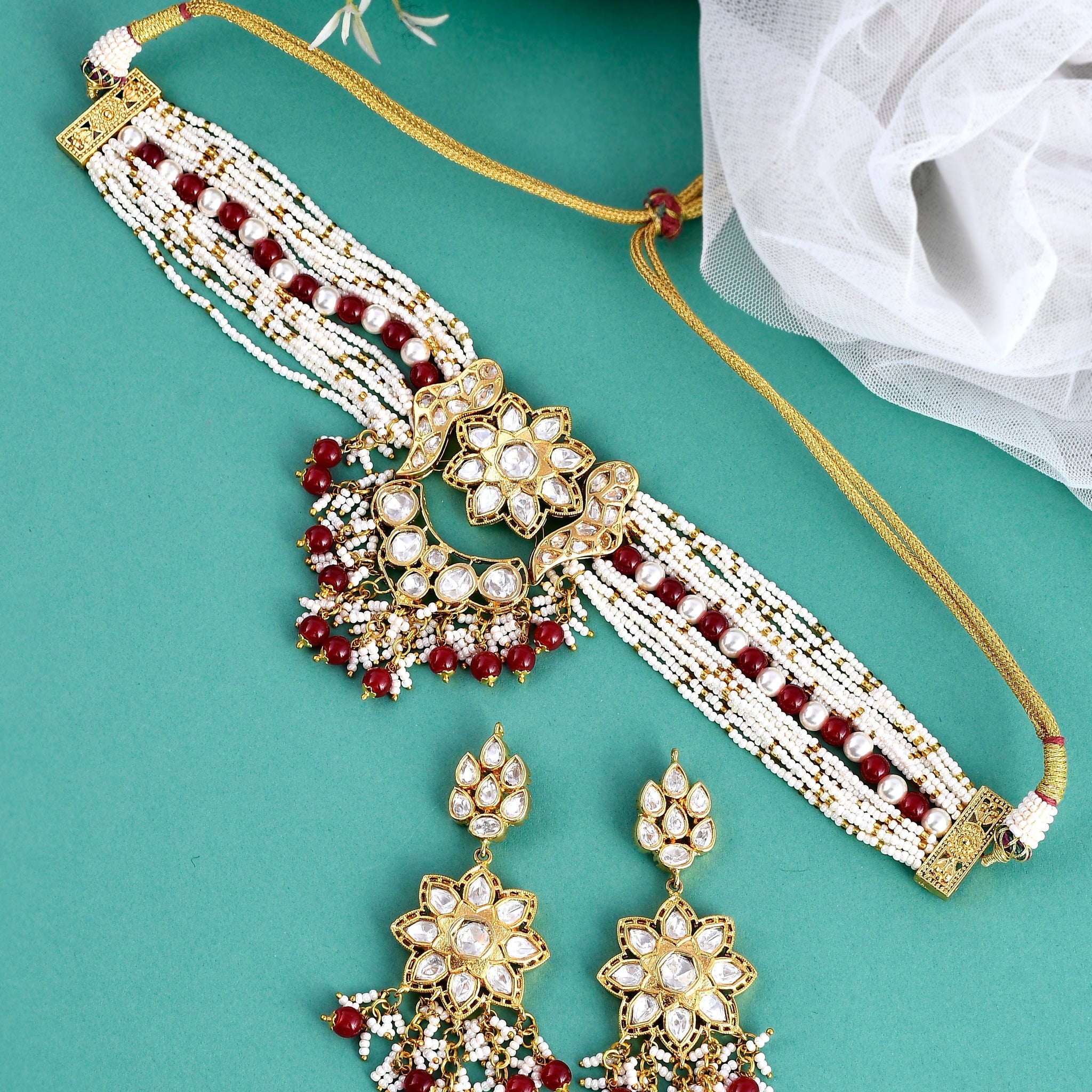 Dastoor Polki Kundan Designer Set