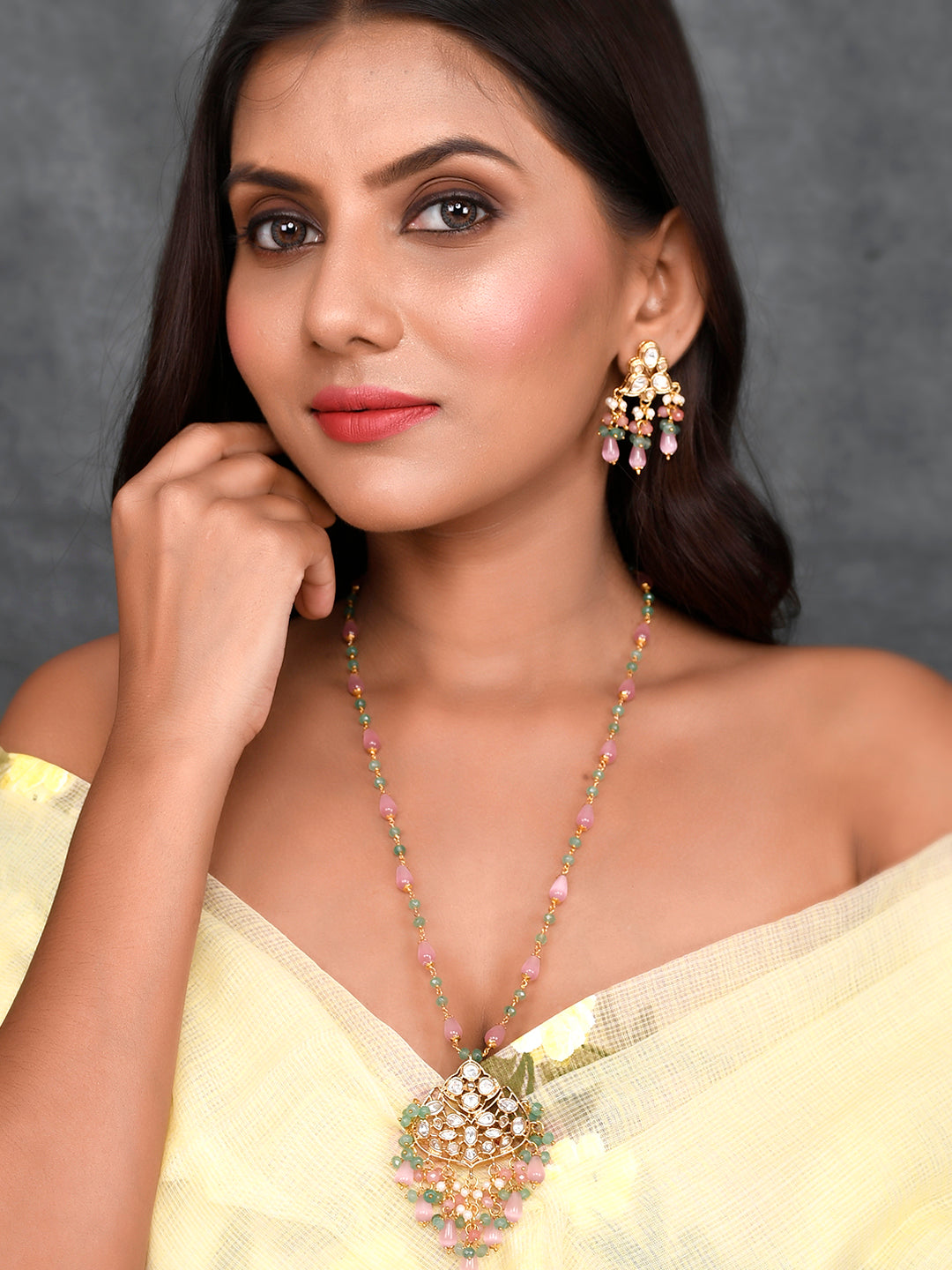 Dastoor Polki Kundan Designer Set