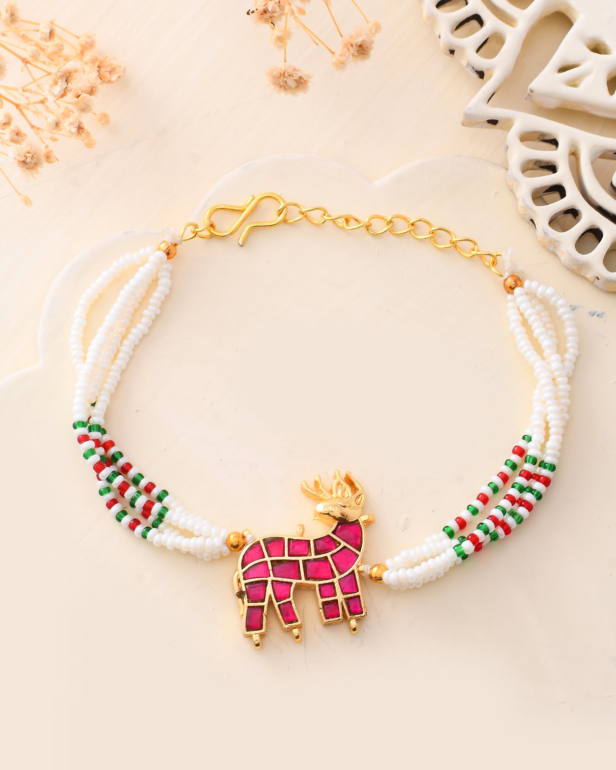 Pacchi Kundan Choker and Braclet