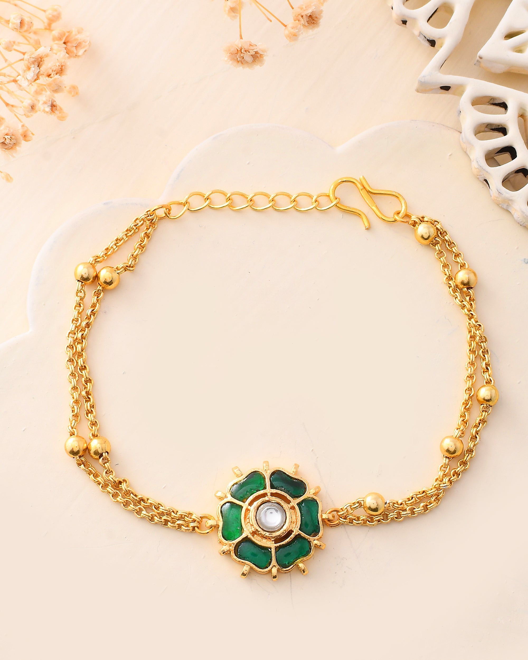 Pacchi Kundan Choker and Braclet