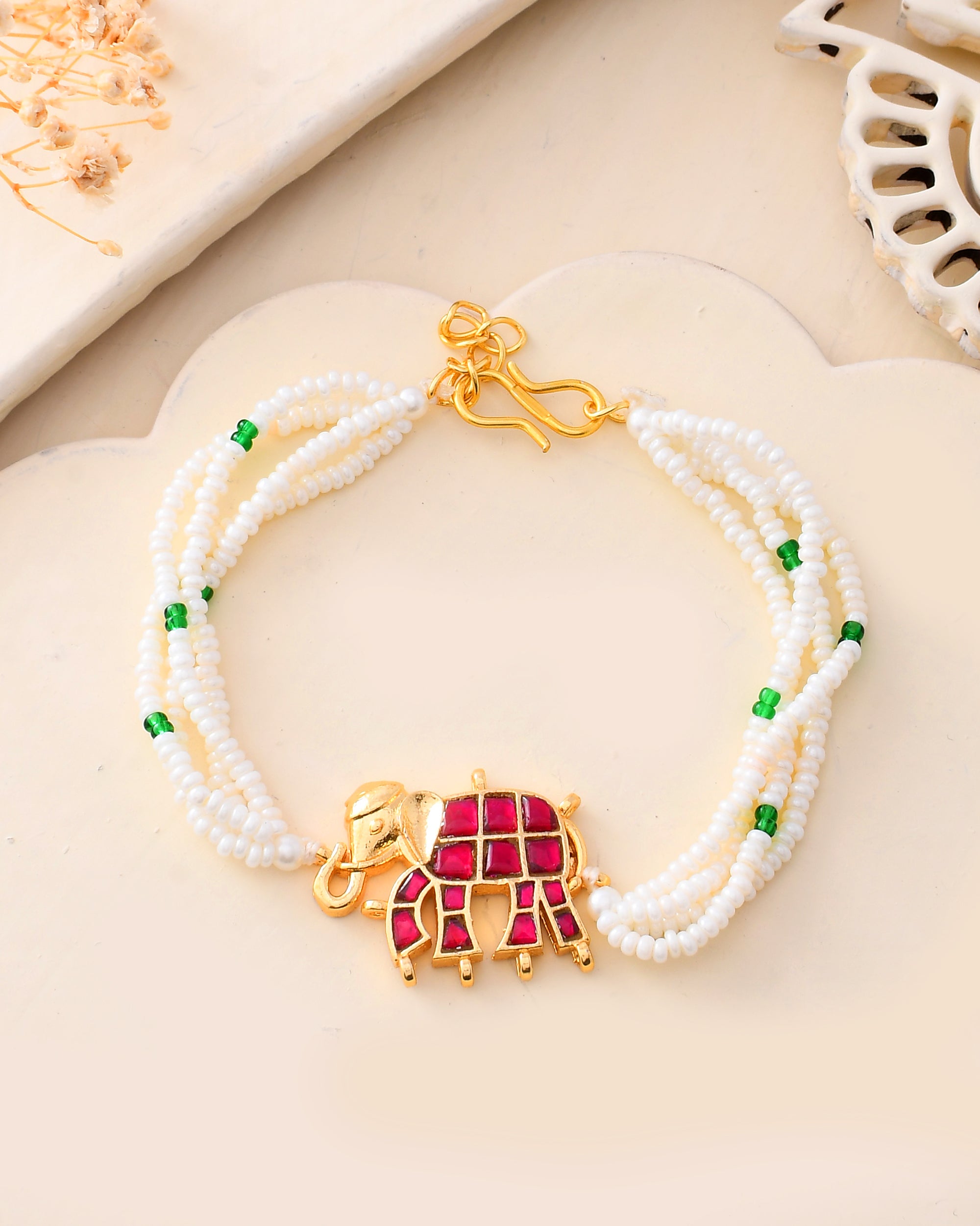 Pacchi Kundan Choker and Braclet