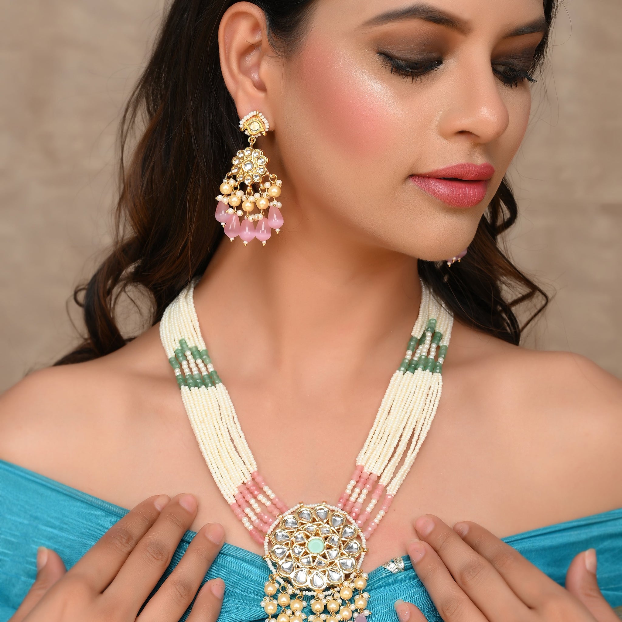 Dastoor Royal Kundan Elegance Necklace Set