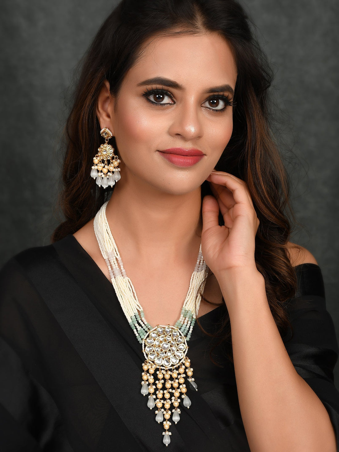 Dastoor Kundan Partywear Necklace set