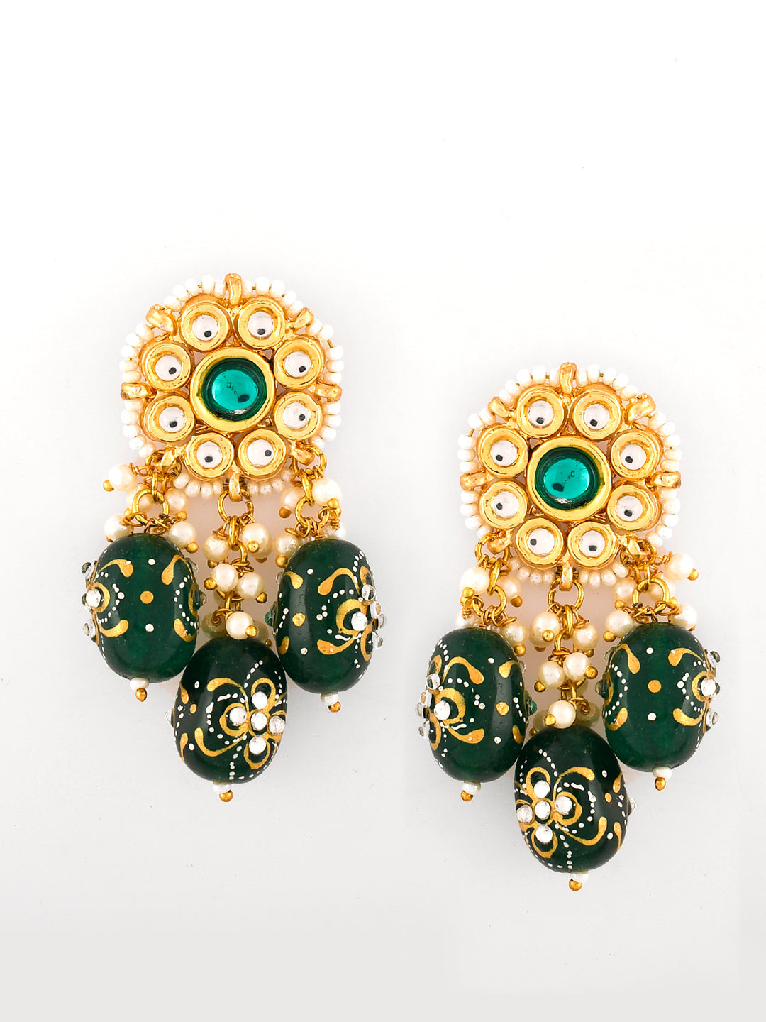 Dastoor Kundan Handpaitning Stone Choker Set