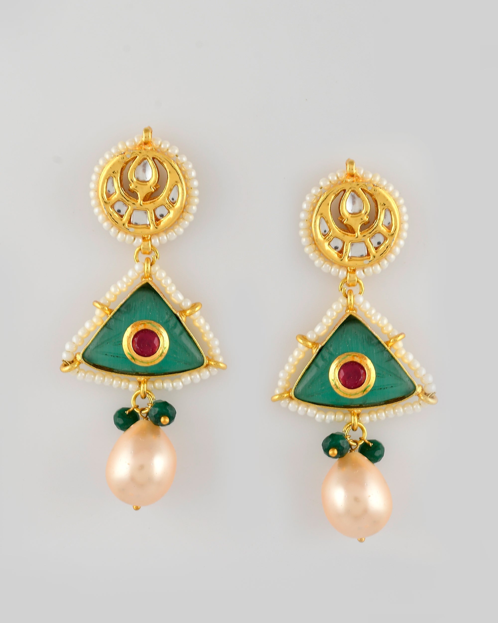 Dastoor Carvin Stne Chandbali Stone Set