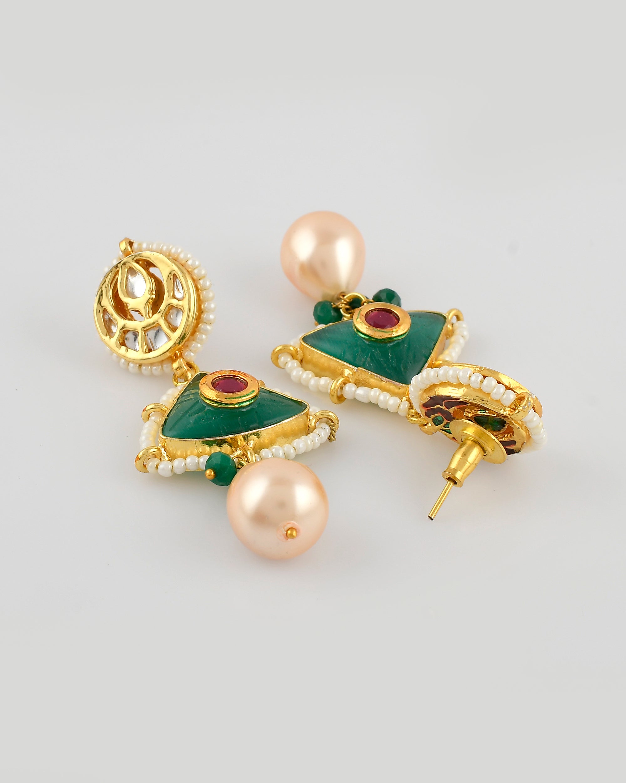 Dastoor Carvin Stne Chandbali Stone Set