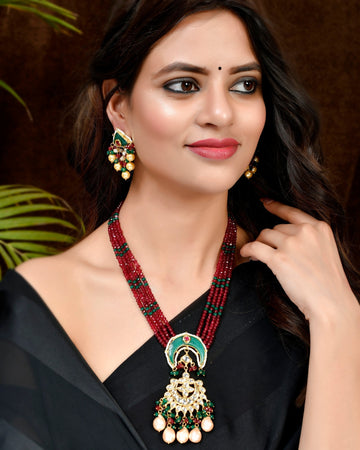 Dastoor Carvin Stne Chandbali Stone Set