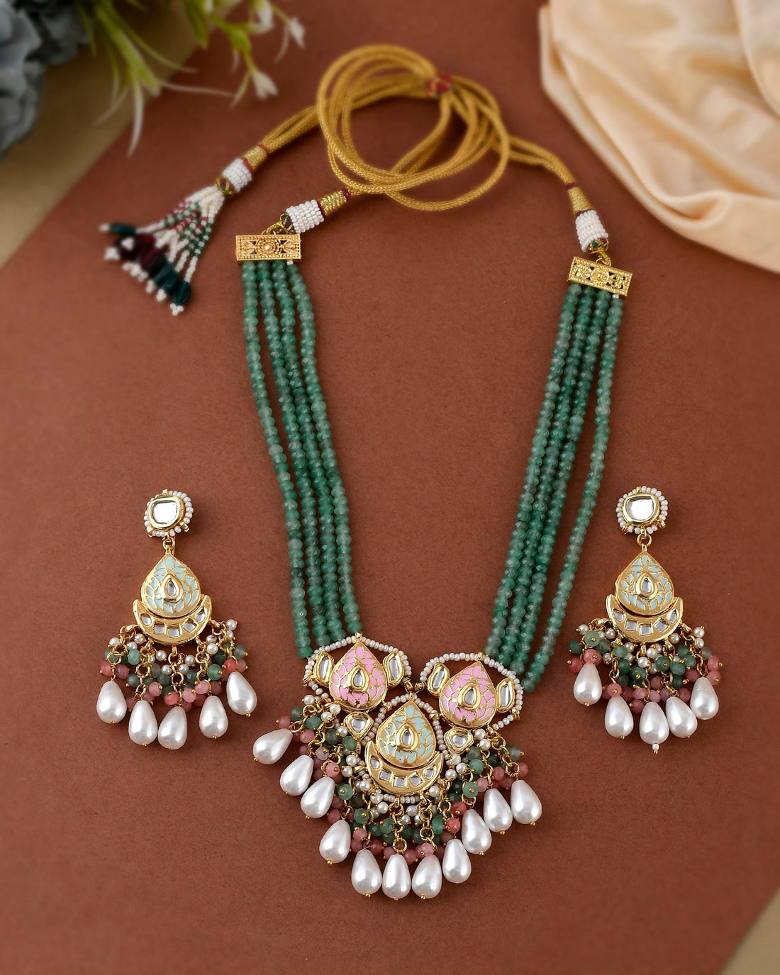 Victorian Velvet Choker Necklace Set