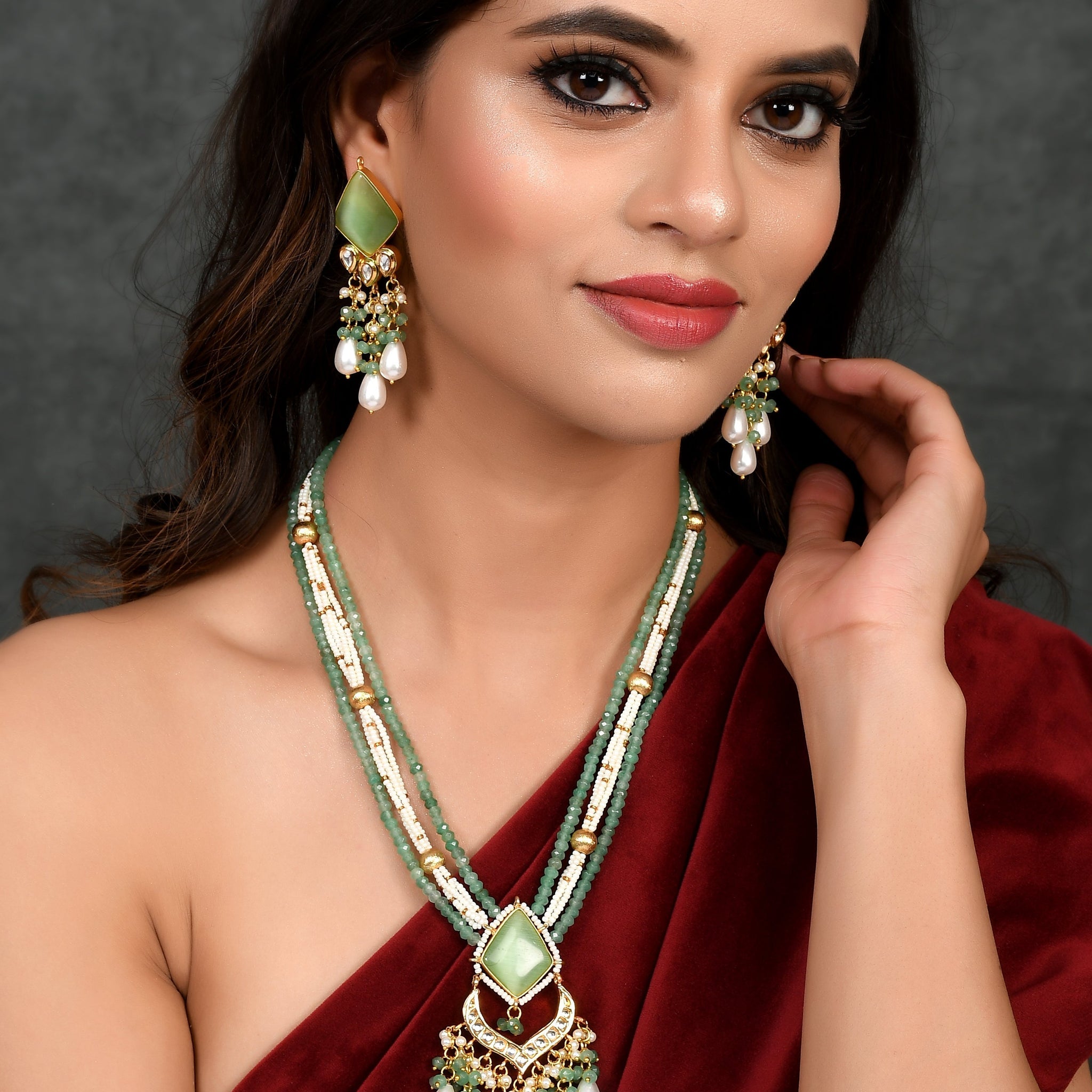 Dastoor Very Elegant Partywear Necklace Set
